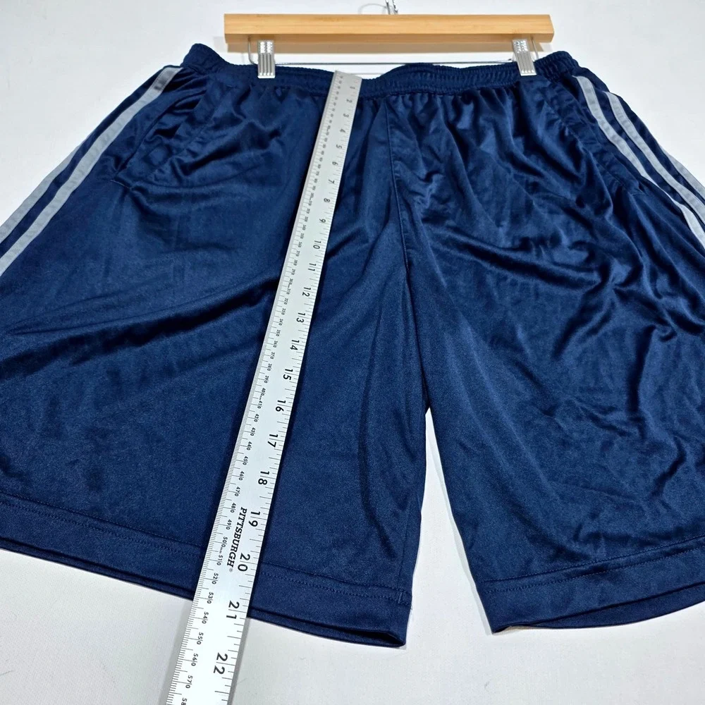 Adidas Climacool Basketball Shorts Mens XL Navy Blue 3 Stripe Athletic Workout